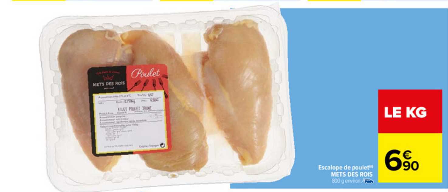 escalope de poulet mets des rois