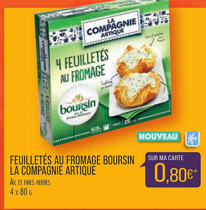 feuilletés au fromage boursin la compagnie artique