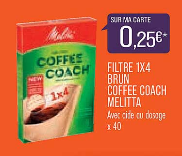 filtre 1x4 brun coffee coach melitta