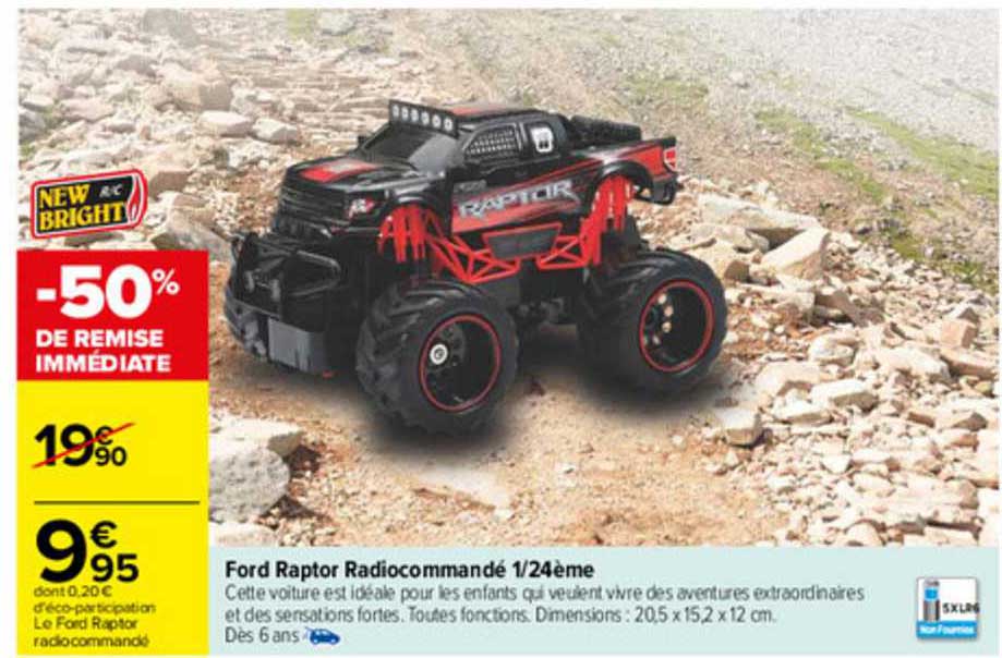 ford raptor radiocommandé 1-24ème