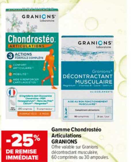 gamme chondrostéo articulations granions
