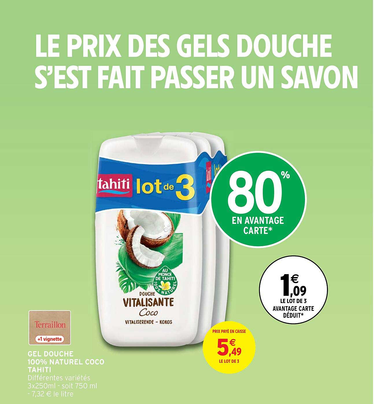 Gel Douche 100% Naturel Coco Tahiti