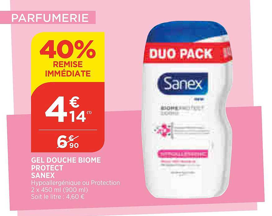 gel douche biome protect sanex