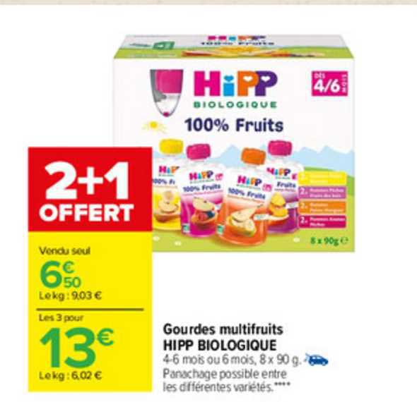 Gourdes Multifruits Hipp Biologique