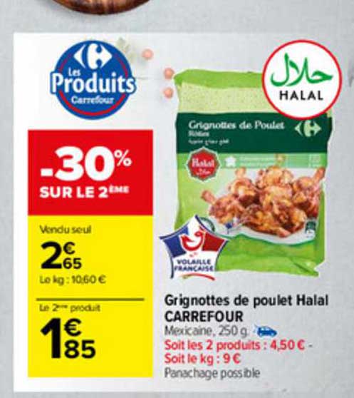 Grignottes De Poulet Halal Carrefour