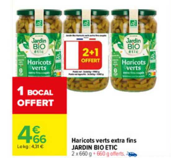 Haricots Verts Extra Fins Jardin Bio étic