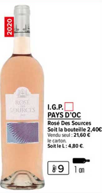 i.g.p. pays d'oc rosé des sources