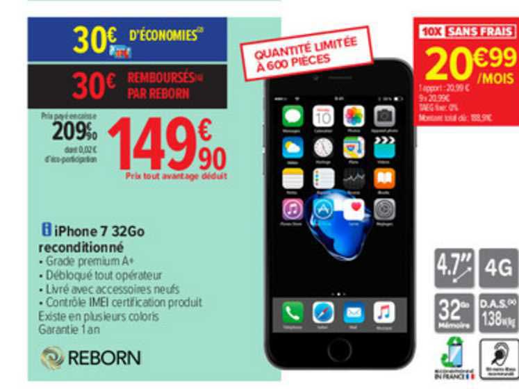 iphone 7 32go reconditionné reborn