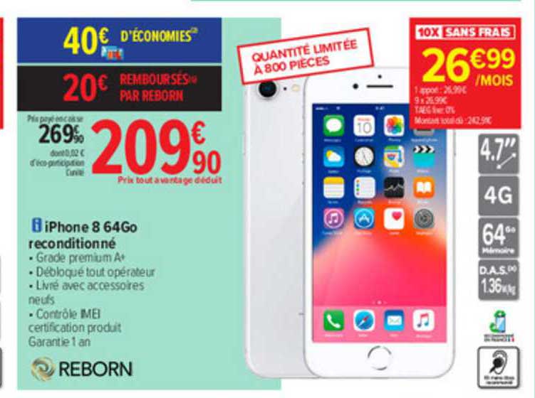 Iphone 8 64 Go Reconditionné Reborn