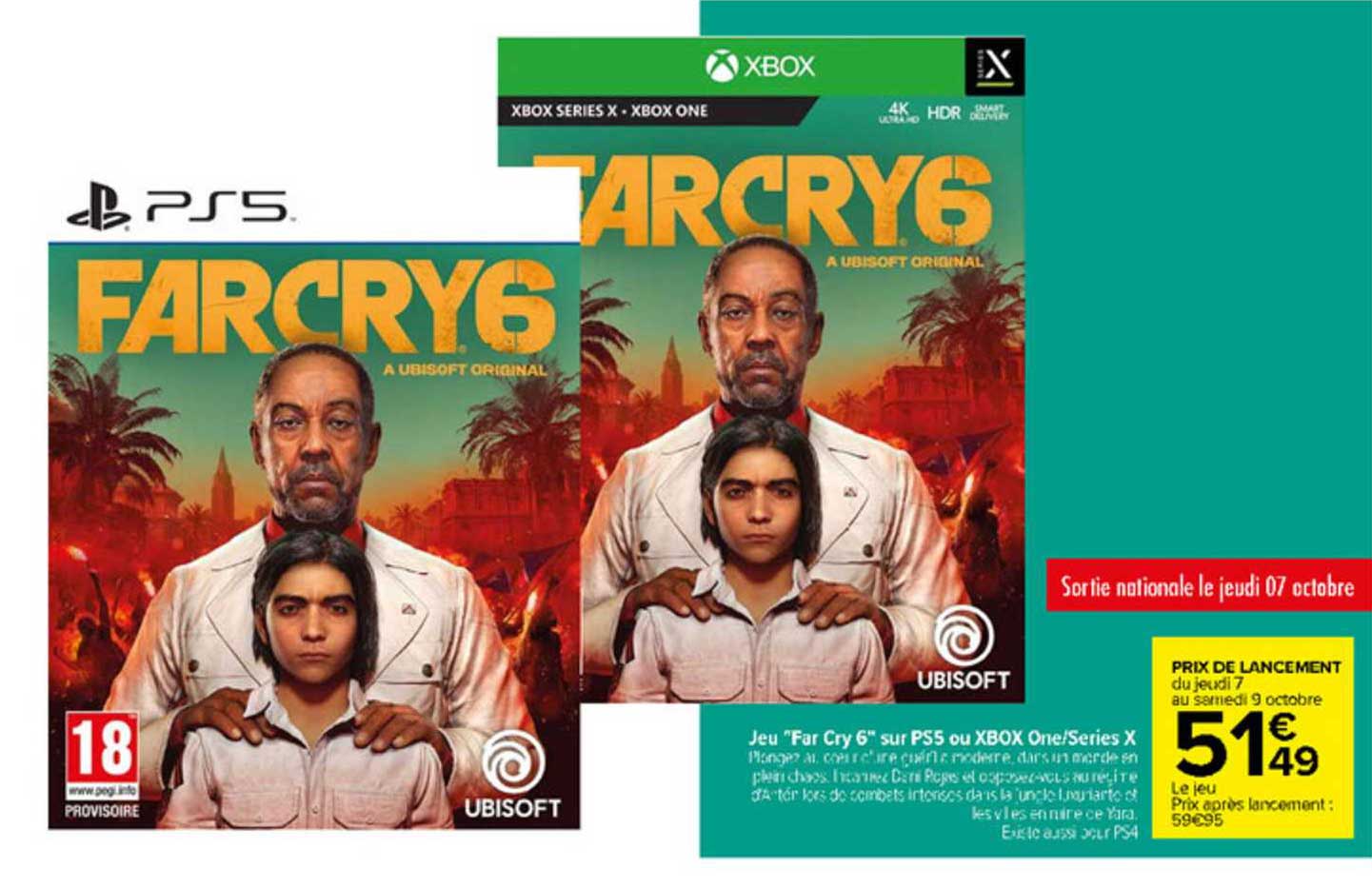 Jeu "far Cry 6" Sur Ps5 Ou Xbox One - Series X