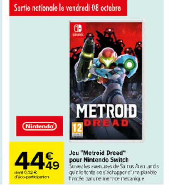 Jeu "metroid Dread" Pour Nintendo Switch