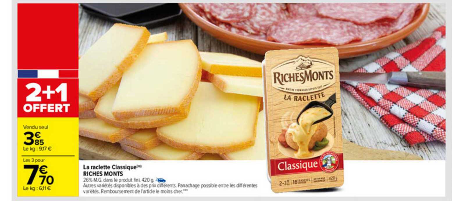 la raclette classique riches monts