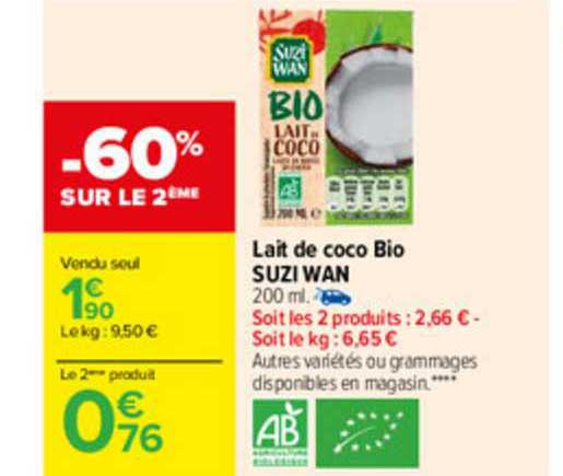 lait de coco bio suzi wan