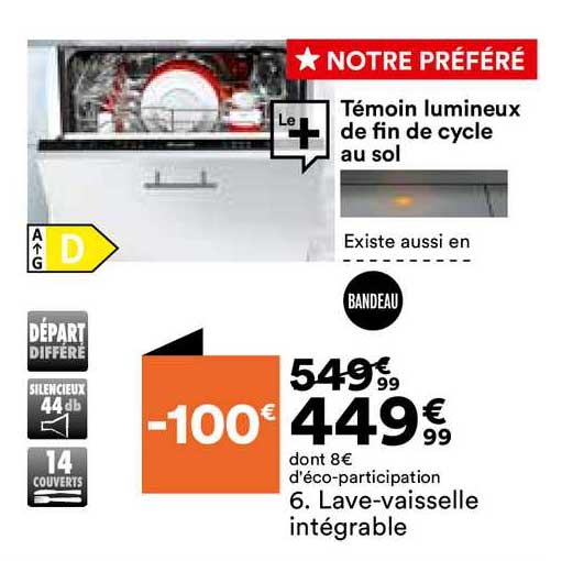 lave-vaisselle intégrable