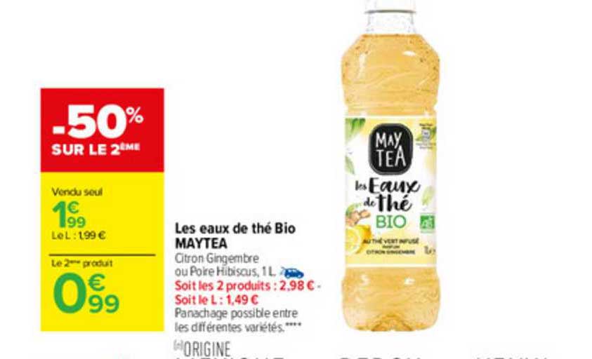 les eaux de thé bio maytea