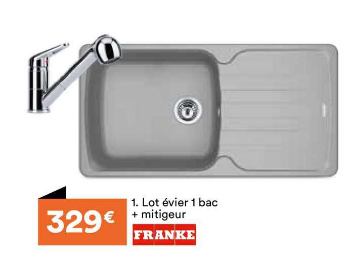 lot évier 1 bac + mitigeur franke