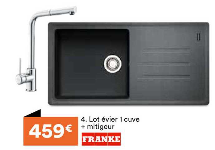 lot évier 1 cuve + mitigeur franke