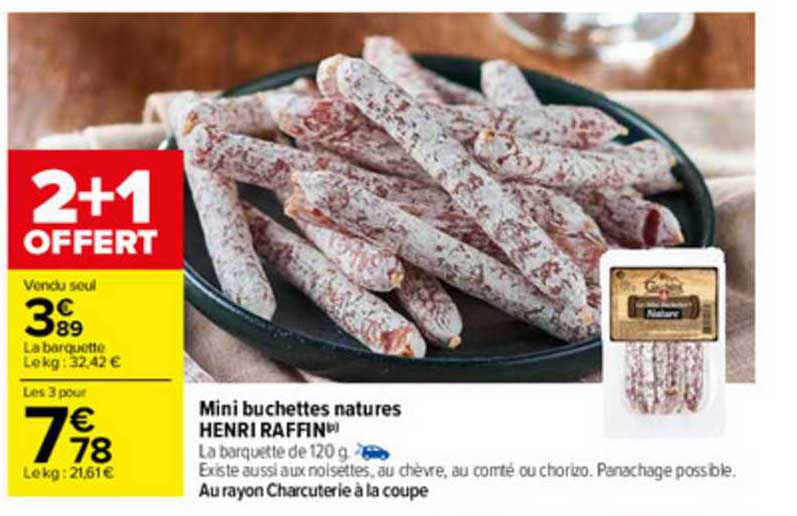 mini buchettes natures henri raffin