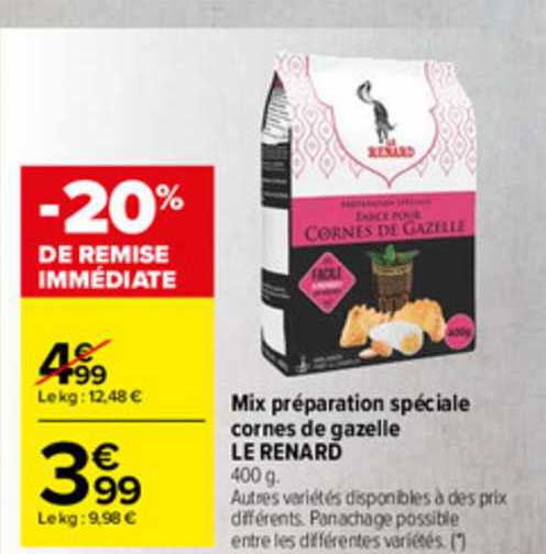 mix préparation spéciale cornes de gazelle le renard