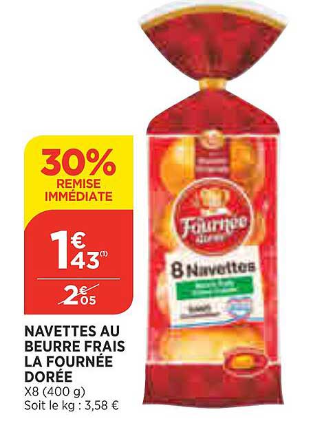 navettes au beurre frais la fournée dorée