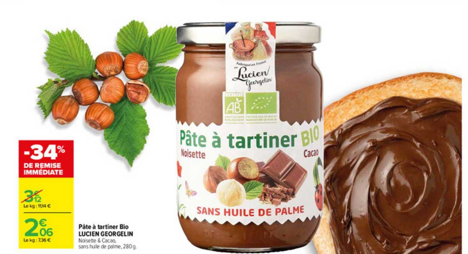 pâte à tartiner bio lucien georgelin