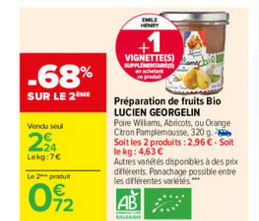 préparation de fruits bio lucien georgelin