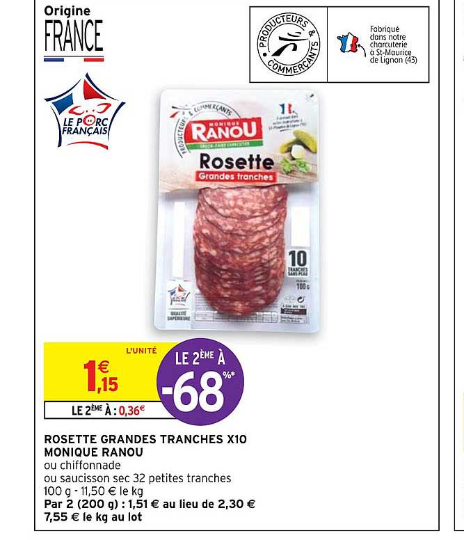 rosette grandes tranches x10 monique ranou