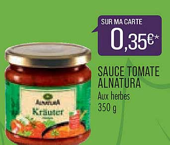 Sauce Tomate Alnatura Aux Herbes