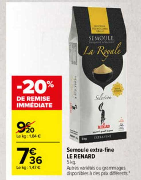 Semoule Extra-fine Le Renard