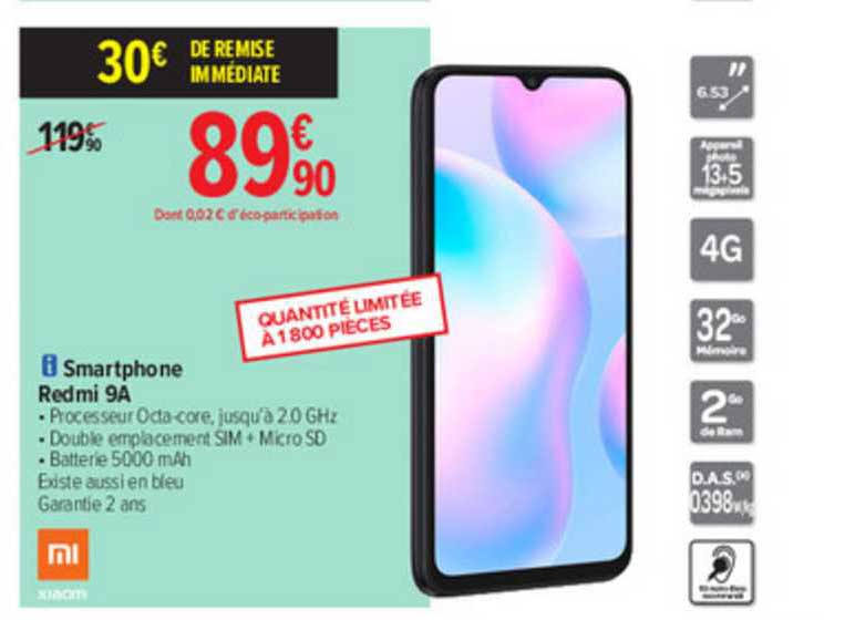 smatphone redmi 9a xiaomi