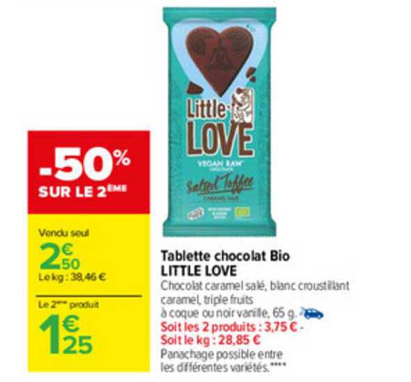 tablette chocolat bio little love