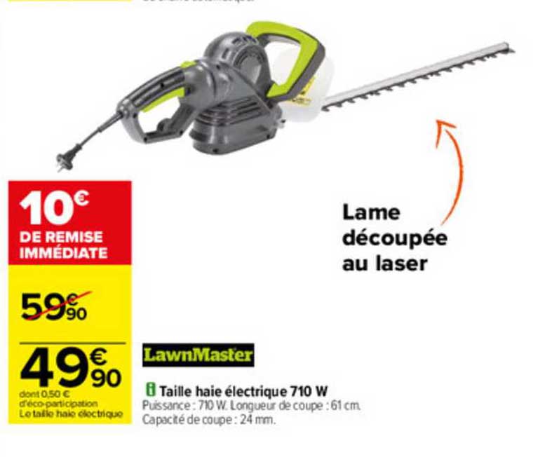 taille haie électrique 710 w lawnMaster