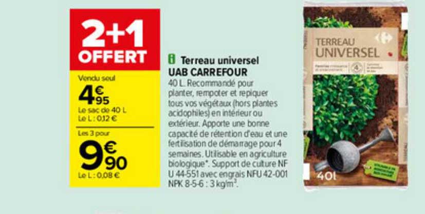 terreau universel uab carrefour