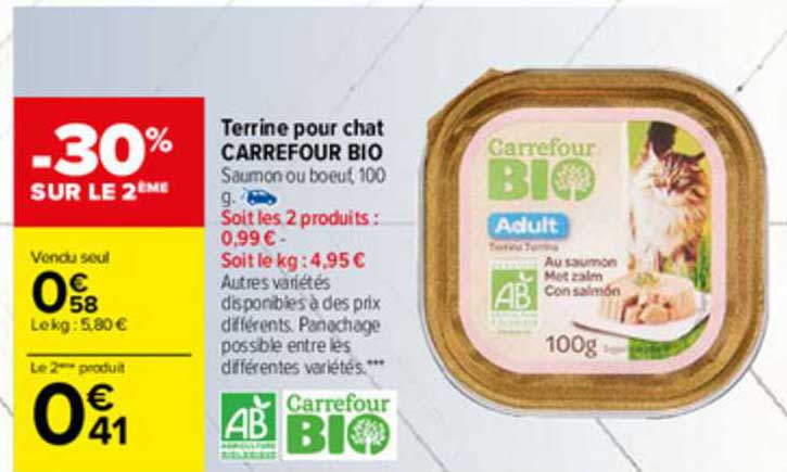 Terrine Pour Chat Carrefour Bio