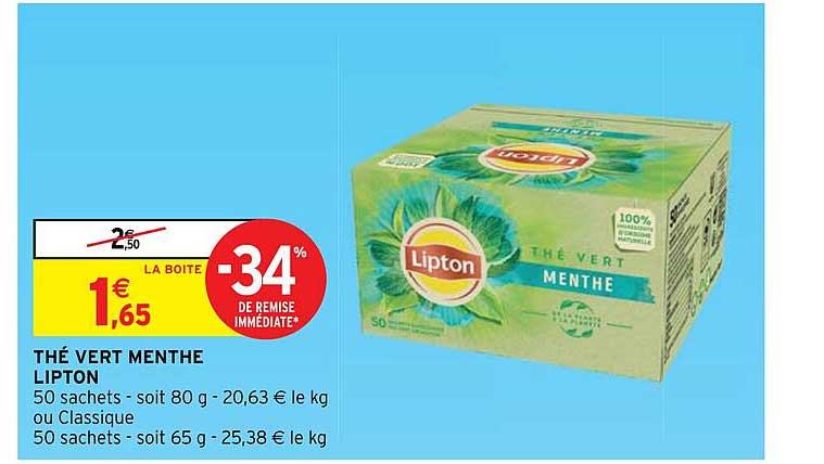 Thé Vert Menthe Lipton