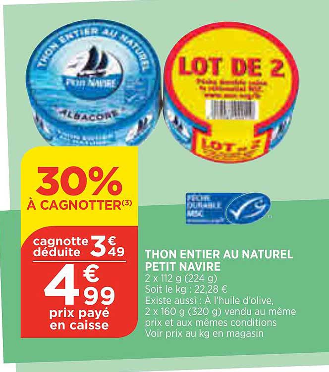 Thon Entier Au Naturel Petit Navire