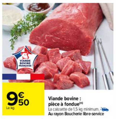 Viande Bovine : Pièce à Fondue