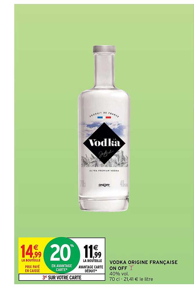 vodka origine française on off