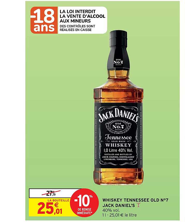 whiskey tennessee old n°7 jack daniel's
