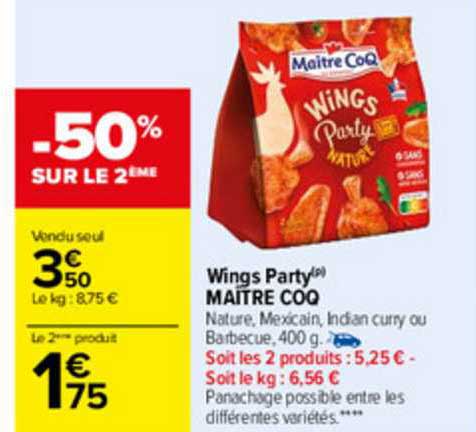 wings party maître coq