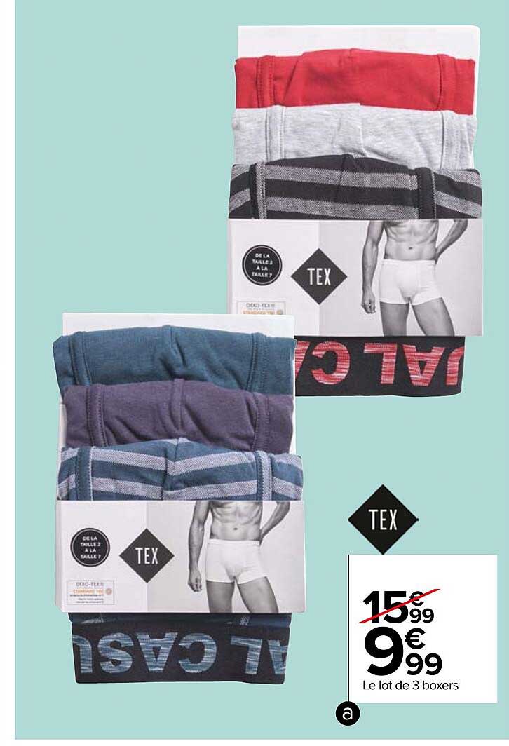 Le Lot De 3 Boxers Tex
