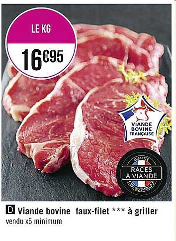 Viande Bovine Faux-filet***à Griller