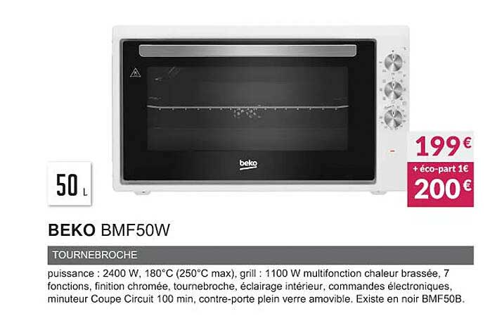 beko bmf50w tournebroche
