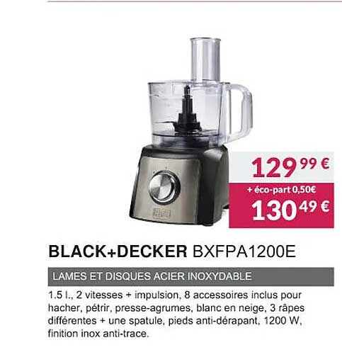 black+decker bxfpa1200e lames et disques acier inoxydable