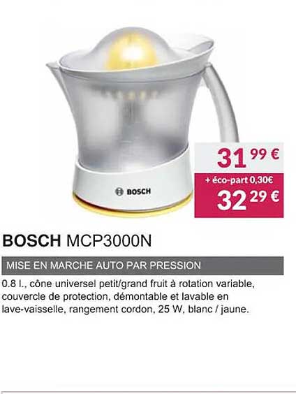 bosch mcp3000n mise en marche auto par pression