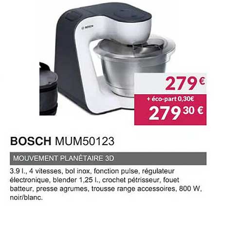 Bosch Mum50123 Mouvement Planétaire 3d
