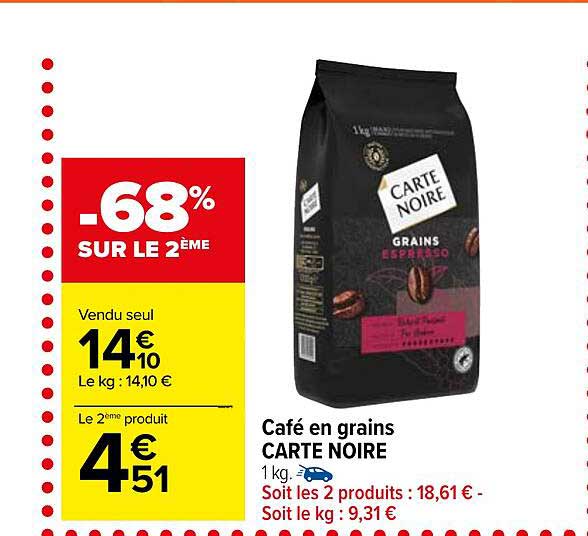 Café En Grain Carte Noire