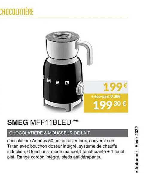 Chocolatière Smeg Mff11bleu