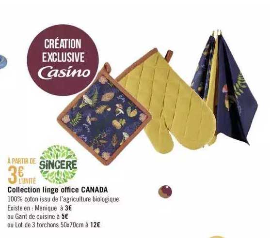collection linge office canada sincère