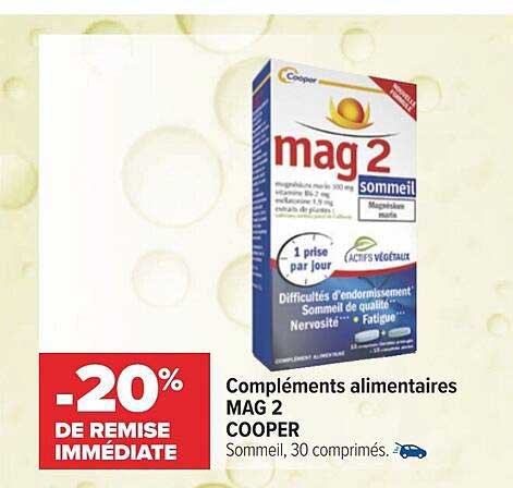 compléments alimentaires mag 2 cooper